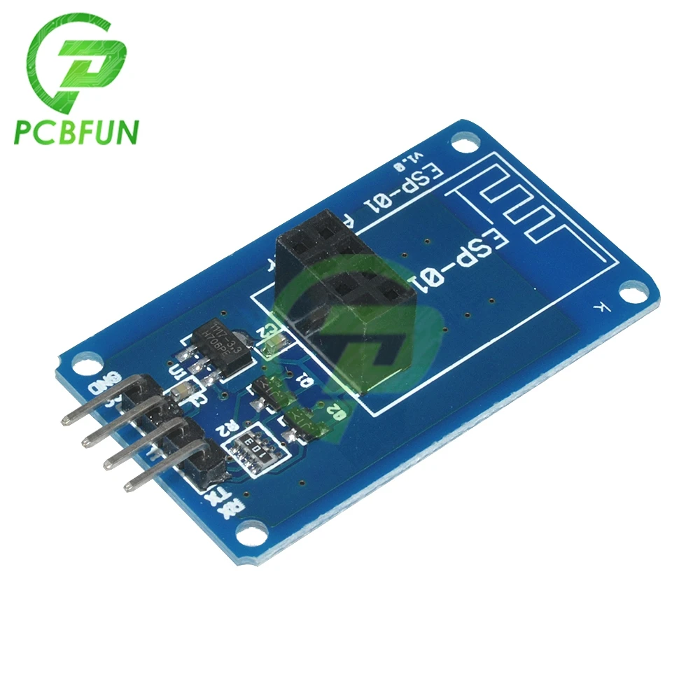 Módulo Adaptador Serial WiFi sem fio, ESP8266, ESP-01, 3.3V, 5V, Esp01 Breakout, Adaptadores PCB, Compatível para Arduino R3, 4.5V-5.5V