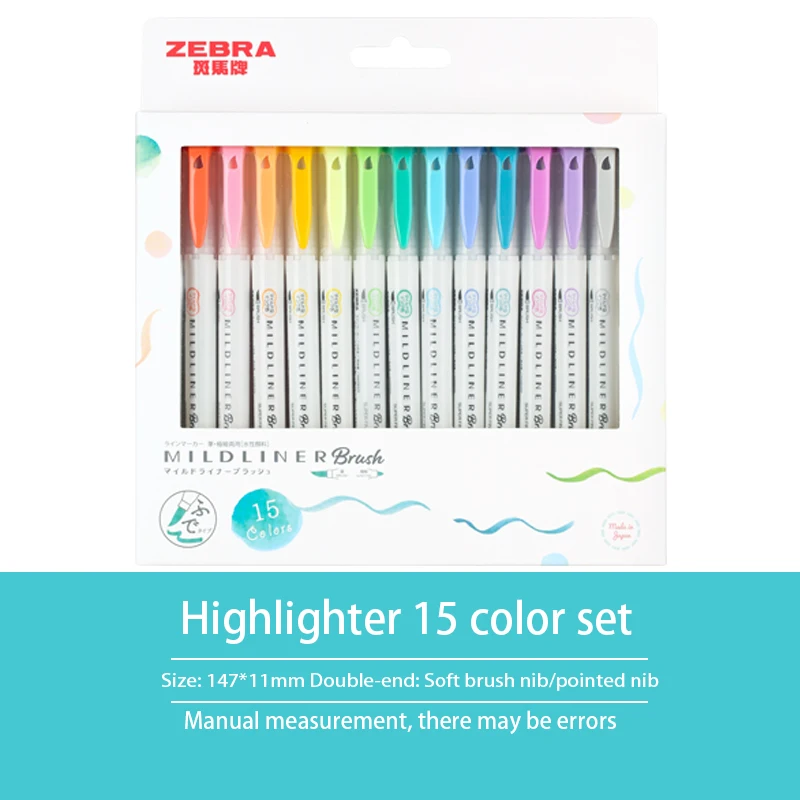 Japan Zebra MildLiner Neue Pinsel Doppel-headed Highlighter WFT8 Weichen Pinsel 25 Farben Optional