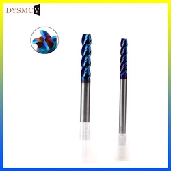 HRC65 6mm End Mill Extra Long 100mm  4Flute D6*100L Solid Carbide Fat End Mills Straight Shank Blue Coated Milling Cutter Tool