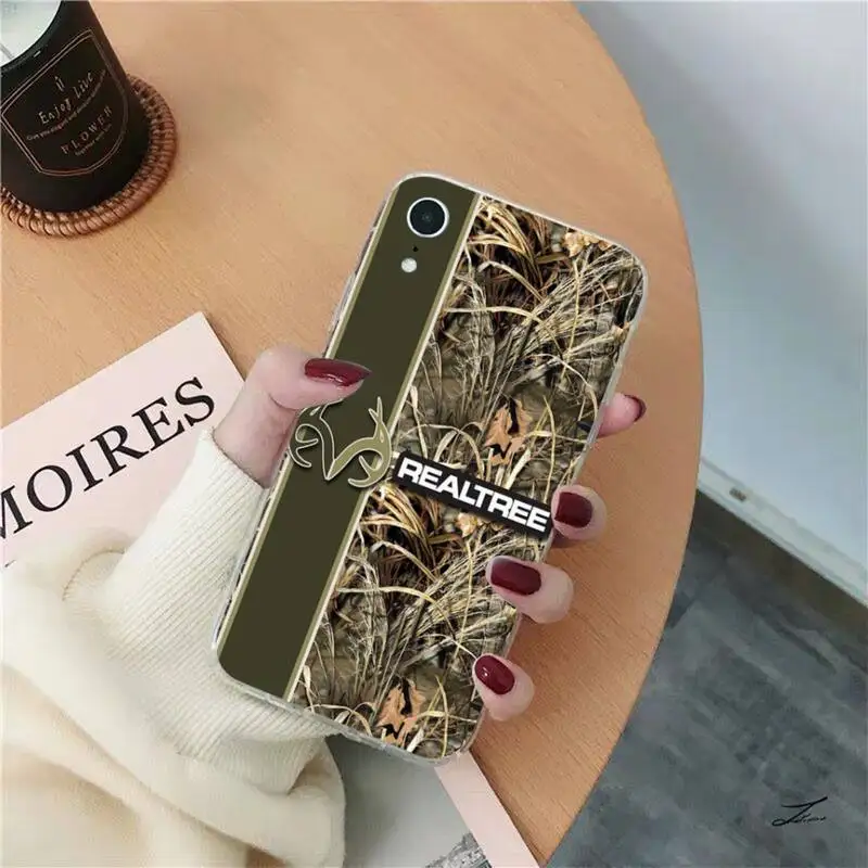 Etui na telefon Realtree Real Tree Camo do iPhone 11 12 13 mini pro XS MAX 8 7 6 6S Plus X 5S SE 2020 XR