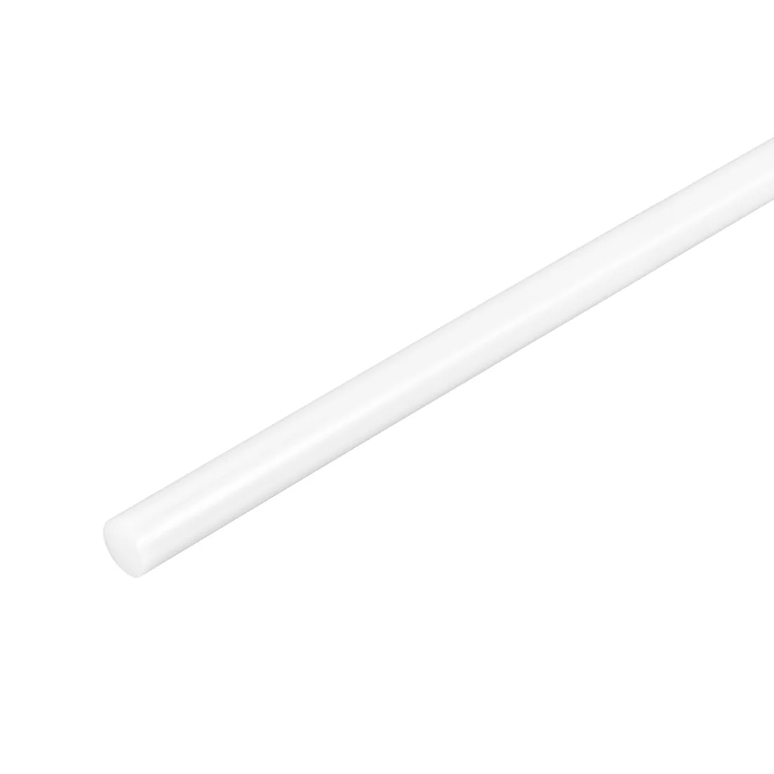 Uxcell 1 szt. Plastikowy okrągły pręt, 4mm Dia 50cm biały plastikowy pręt okrągły