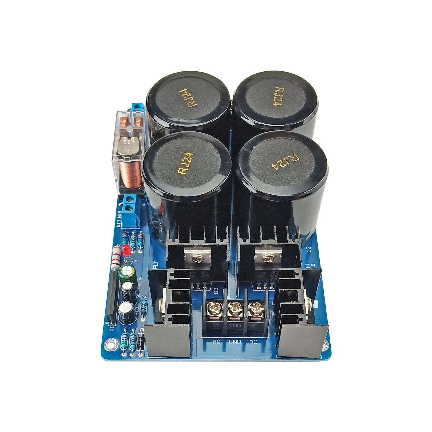Placa de filtro rectificadora de amplificador Schottky 40A, doble fuente de alimentación, filtro de rectificación UPC1237, protección de altavoz Crcuit AC18-35V