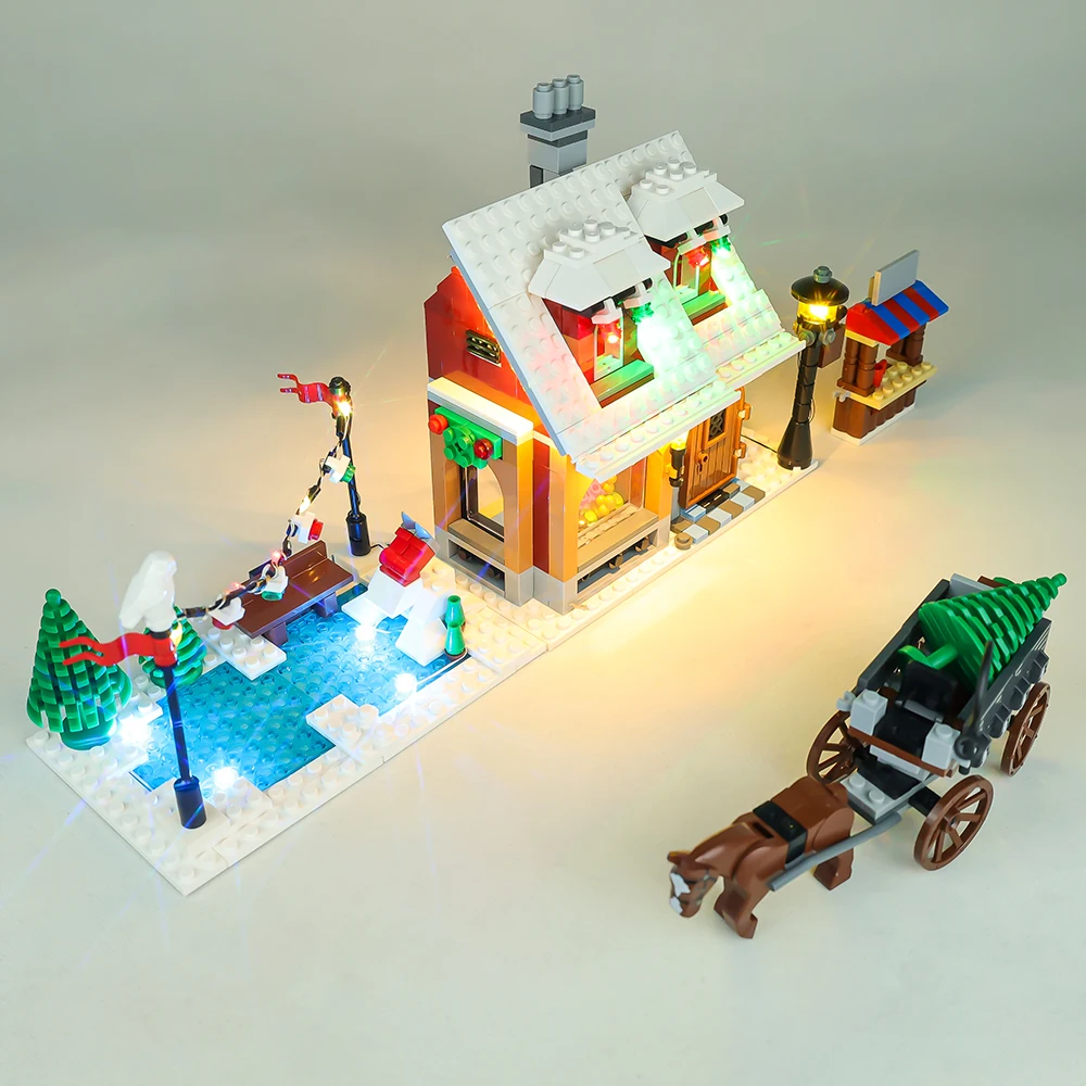 LED Light Kit For Christmas Gift Creator 10216 Winter Village Bakery Toys Building Blocks Bricks Collectible Lamp Set No Model