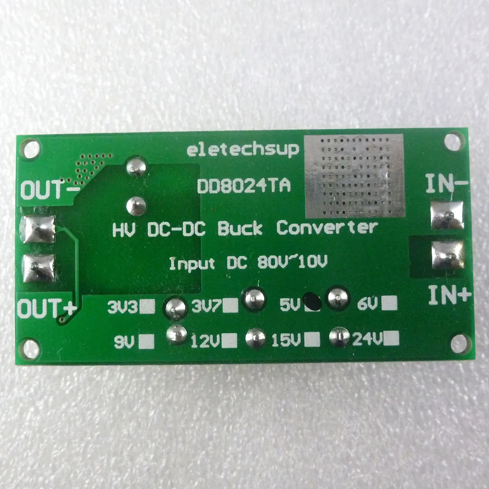 High-Voltage DC-DC Converter Buck Step-Down Regulator Module 80V 72V 64V 60V 48V 36V 24V to 15V 12V 9V 6V 5V 3.3V