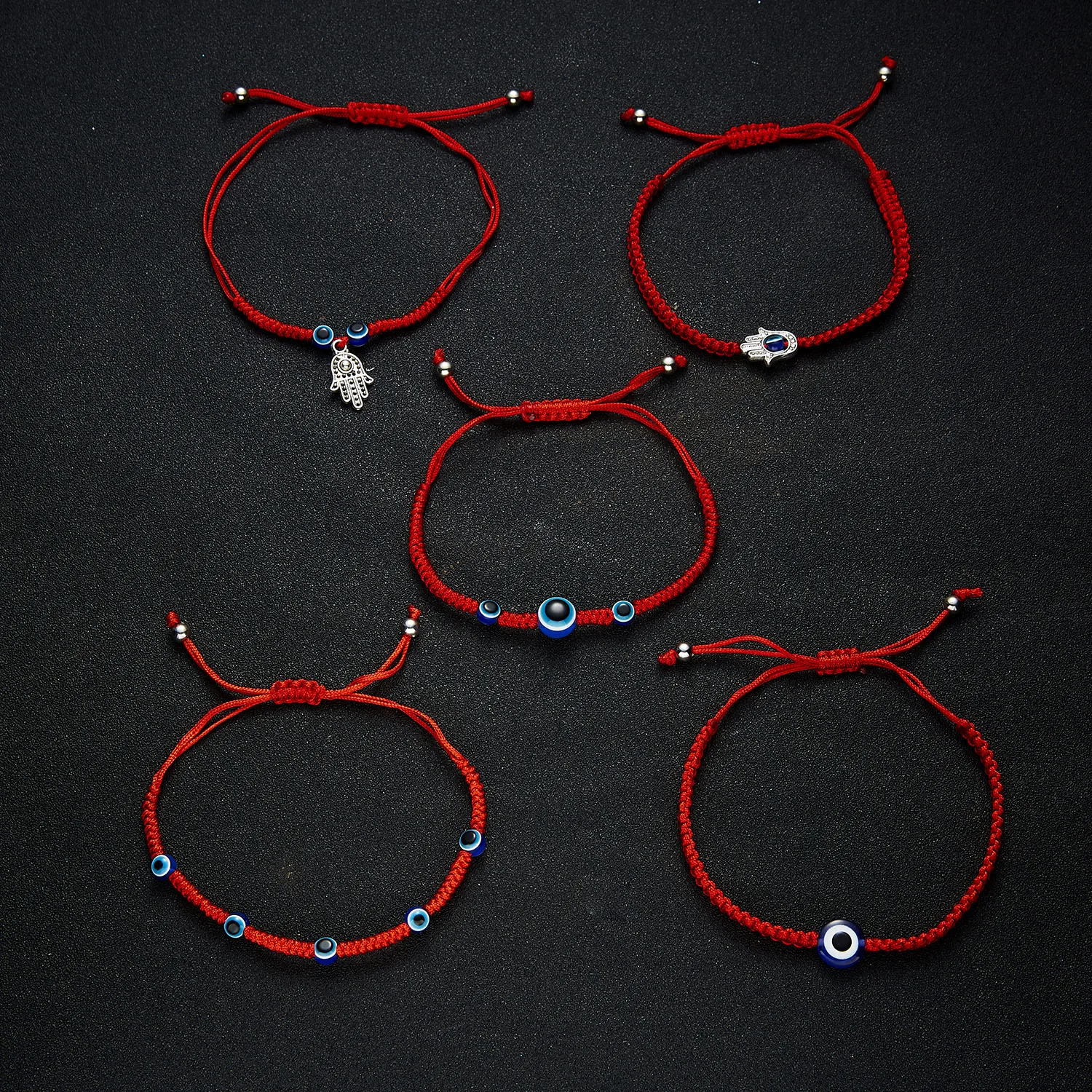 Blue Evil Eye Bracelets Bangle Good Lucky Red String Braided Adjustable Charm Bracelet For Couple Women Lover Lady Girls Gift