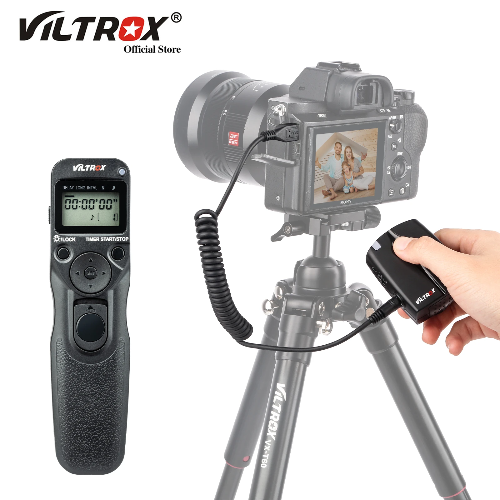 Viltrox JY-710 LCD Wireless Shutter Release Timer Remote Control for Canon EOS Camera 750D 7DII 6DII 5D R5 R6 Nikon D610 D750 Z6