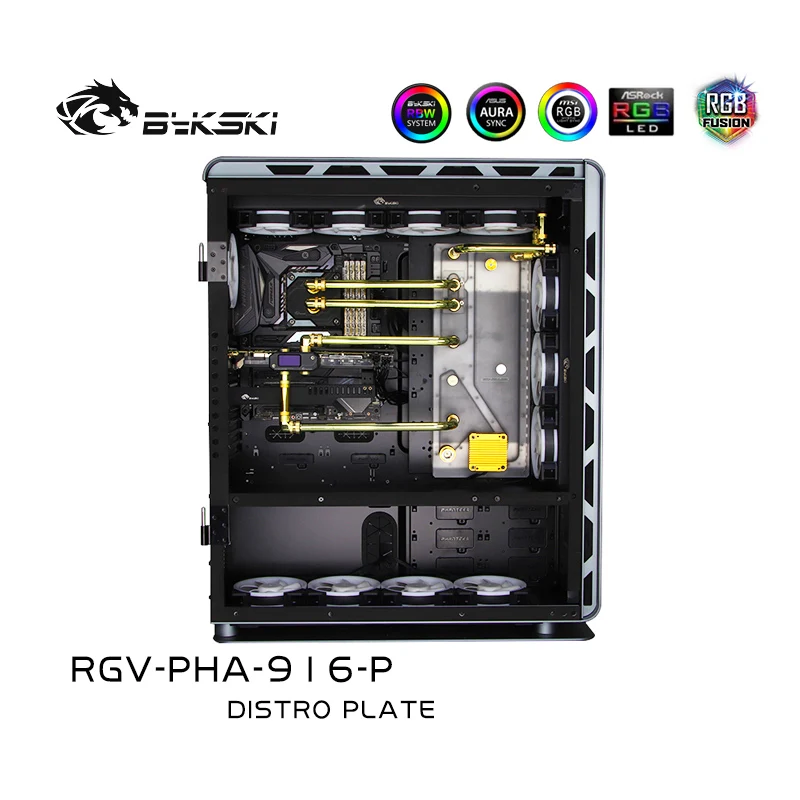 

Bykski Water Cooling Kit For PHANTEKS PH-ES916E Case, 5V ARGB Distro Plate, For CPU/GPU Building Cooler Radiator, RGV-PHA-916-P