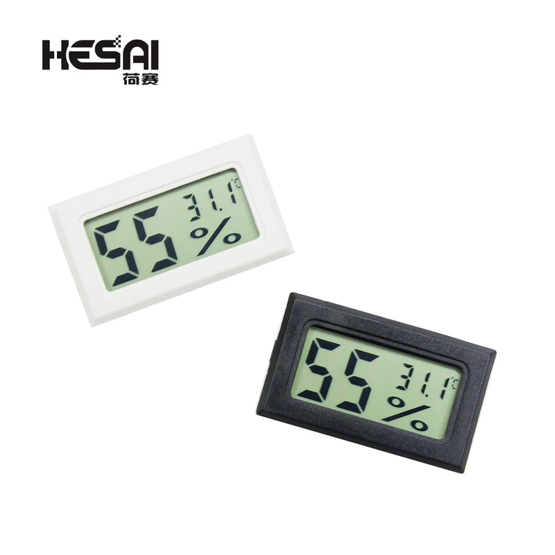 5Pcs Mini Black White Digital LCD Indoor Convenient Temperature Sensor Humidity Meter Thermometer Hygrometer Gauge
