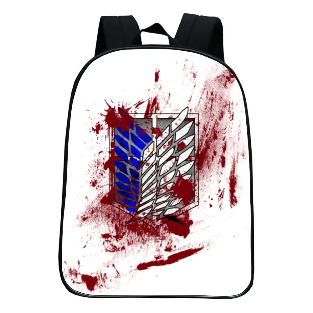 Attack On Titan Backpack Anime Eren Cosplay Student Bag Teenagers School Bag Unisex Casual Backpack 12 Inches