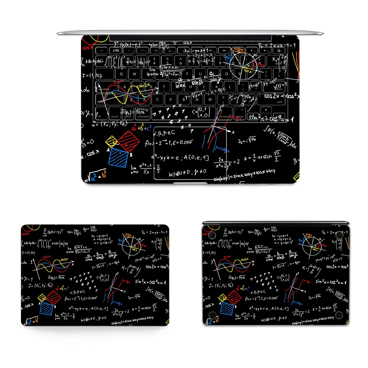 Math Formula Scrawl 노트북 비닐 스티커, 맥북 데칼 프로 16 인치 에어 레티나 11 12 13 15 A2681 M1 칩 프로 A2485 A2337 스킨용