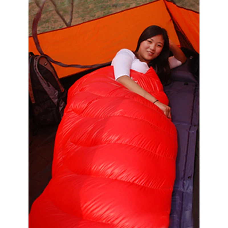 LMR 1500G relleno de plumón de ganso Camping al aire libre empalme momia saco de dormir ultraligero