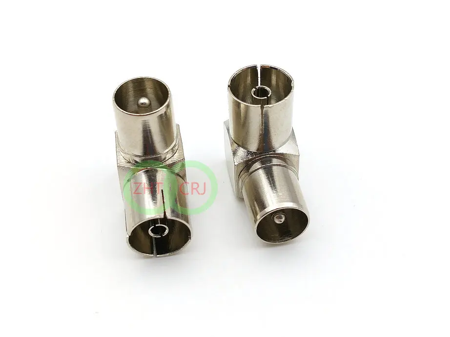 100 pcs copper Right Angle TV Adapter. Male / Female. TV Adapter M/F New image 3