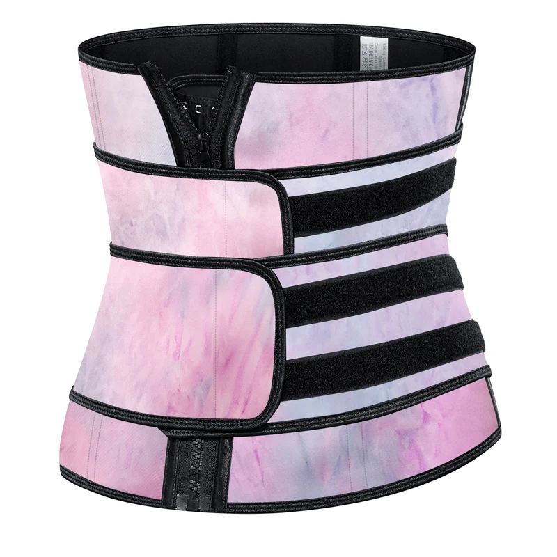 

Latex Waist Trainer for Women Weight Loss Tie Dye Underbust Corset Cincher Body Shaperwear Colombian Girdles Slimming Belt