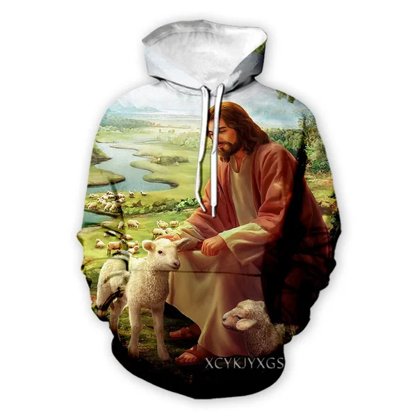 

New God Religion Christ Jesus 3D Print Causal Clothing Fashion Men Women Tracksuits Crewneck Hoodies Plus size S-7XL harajuku