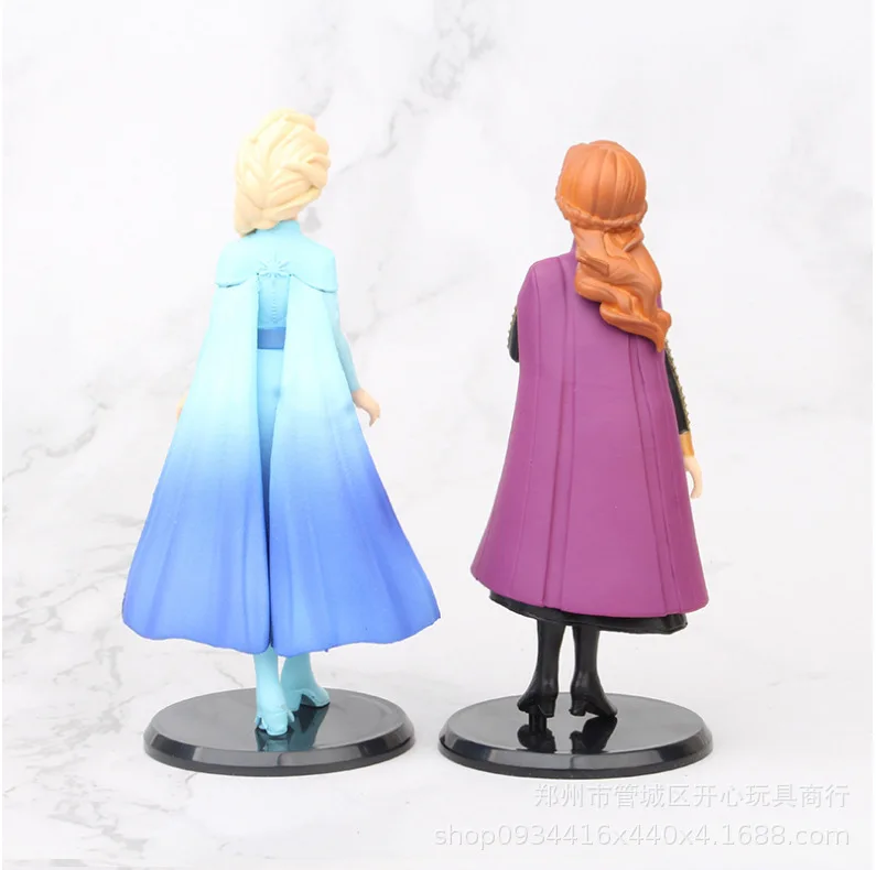 Disney Anime Frozen 2 Snow Queen Elsa Anna Pvc figurka Olaf Kristoff Sven figurki dzieci zabawka z kreskówki dzieci prezenty dla dzieci