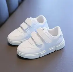 2021 spring and autumn children's casual shoes sports shoes Pu white kids boys sport running shoes