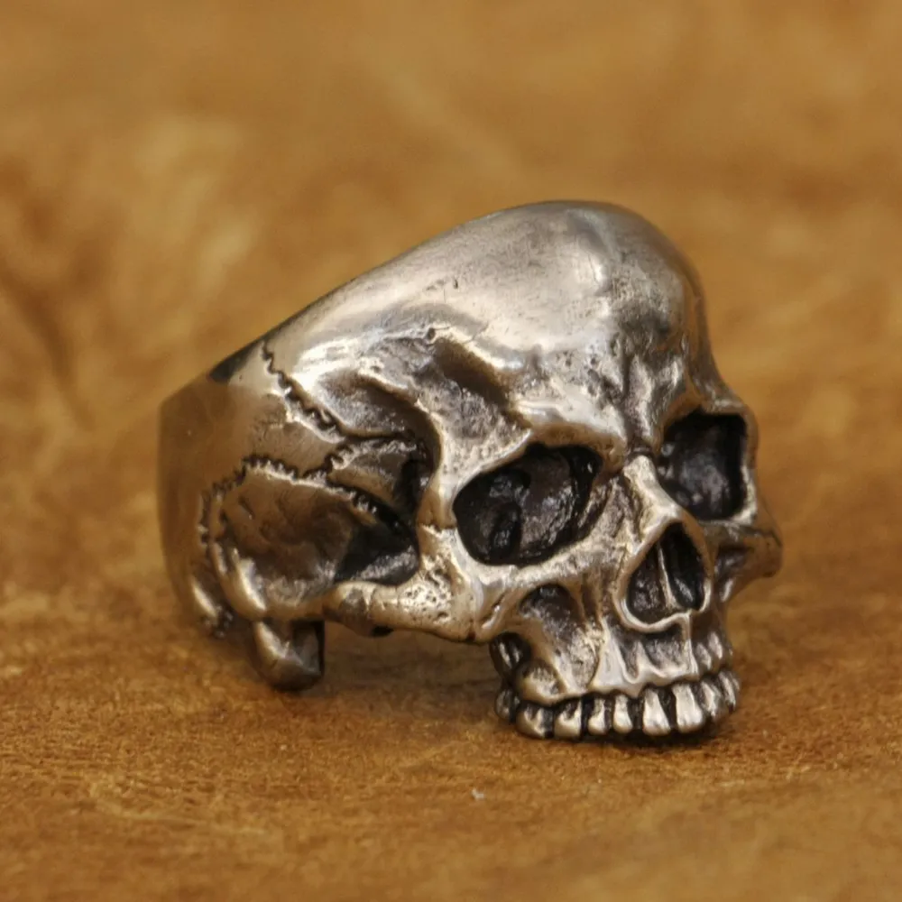 

Cupronickel Details Skull Ring Mens Biker Punk Jewelry CP135 US Size 7~15