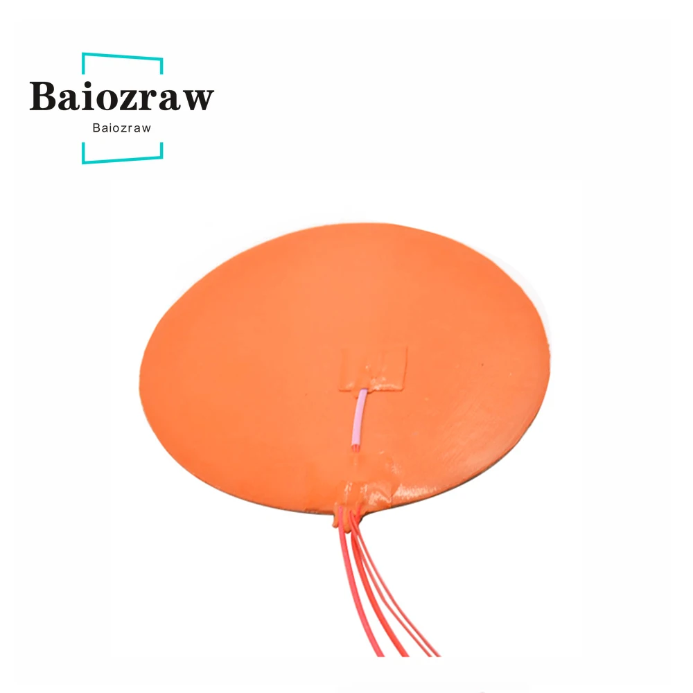 120mm Silicone Heating Pad Heater for 3D Printer Circular Heat Bed 3D Printer Accessories