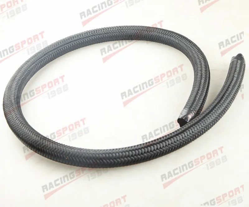 New Black Nylon Cover Braided -10AN AN10 Oil Fuel Gas Line Hose Sold by Foot