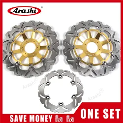 Arashi 1 Set For HONDA CBR1100XX 1999 - 2007 Front Brake Disk Rear Brake Disc Rotor CBR1100 CBR 1100 XX 2000 2001 2002 2003 2004