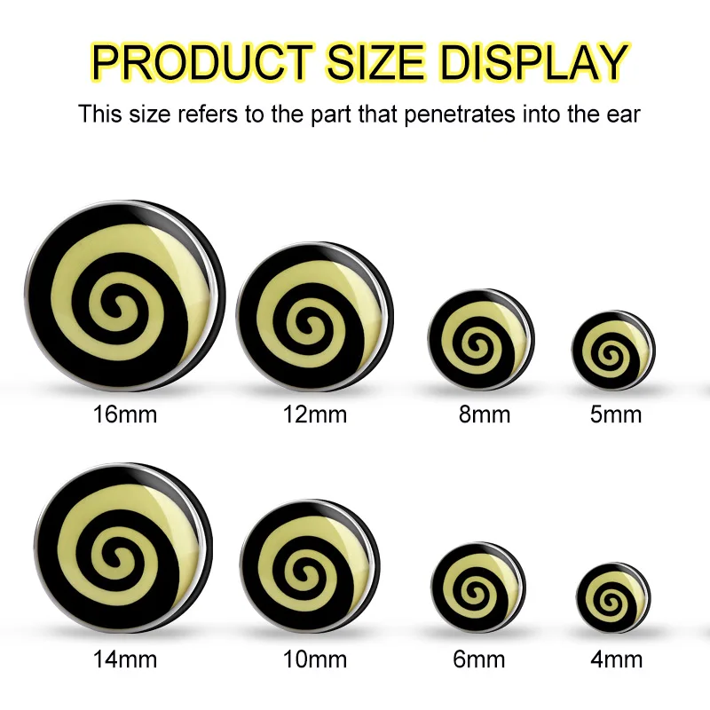 1pc 2019 New Yellow Acrylic Auricle With Apron Snail Ear Expansion Body Piercing Jewelry Earrings