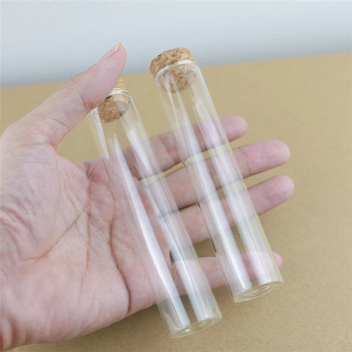 24pcs 25mm Heat-resistant borosilicate cork Glass Botttle Mini Sub Jars In Vitro Glass Jars Storage Bottles Wedding Glass Jars