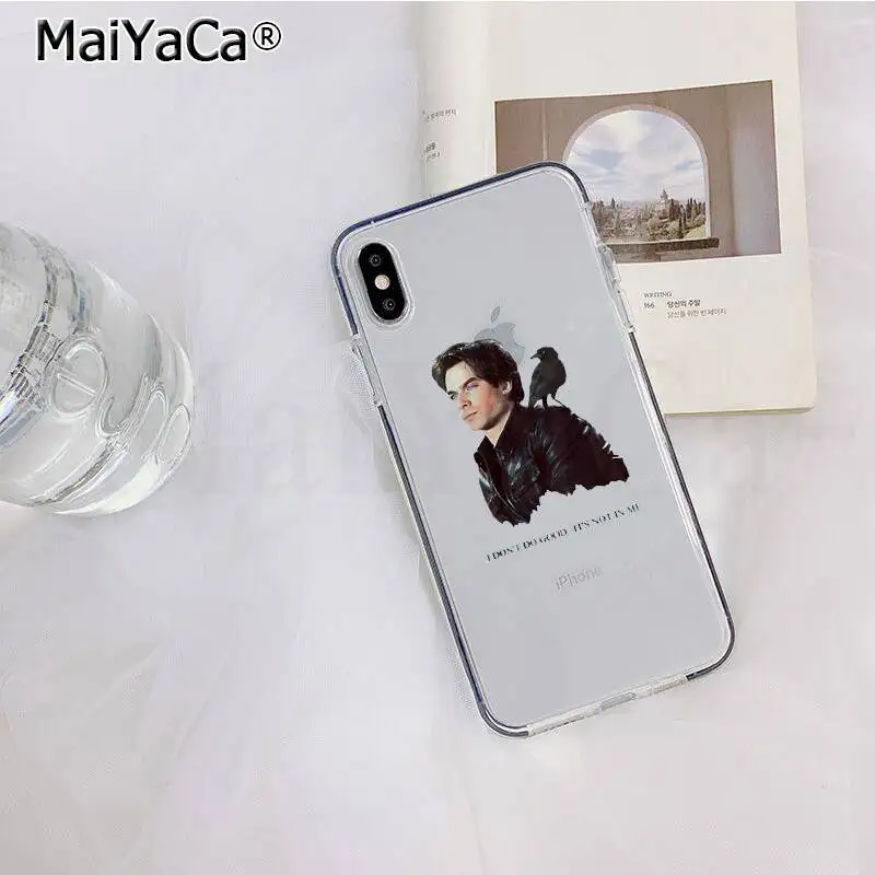 MaiYaCa The Vampire Diaries Stefan Damon Salvatore Phone Case for iphone 12 pro max SE 2020 11 pro XS 8 7 6 6S Plus X 5 5S SE XR