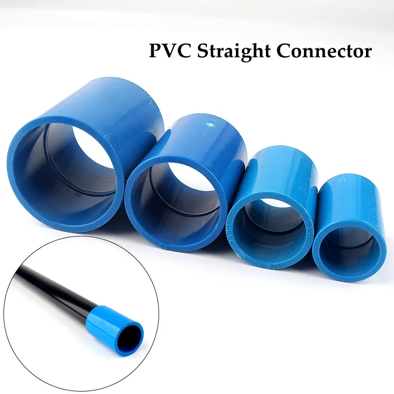 

30~4pcs ID 20~50mm PVC Water Pipe Straight Connector Plastic Joint Fittings Irrigation System Watering equal Joints Parts