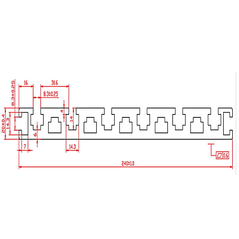 T Slot Mesa lega di alluminio 20240 macchina per incidere pannello macchina per incidere di CNC accessori per fresatrice Router di CNC fai da te