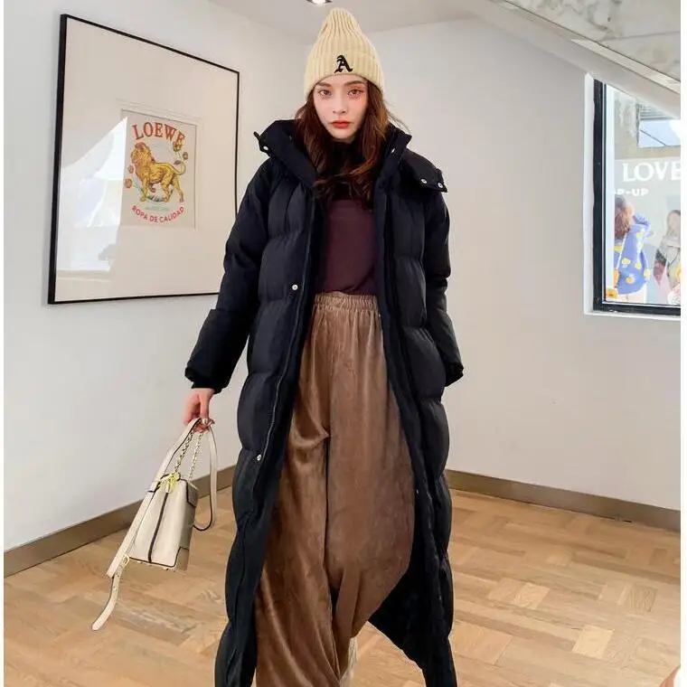 New Hooded Winter Jacket Women Parka Warm Thick X-Long Down Cotton Coat Female Loose Oversize Hooded Women Winter Coat Outerwear