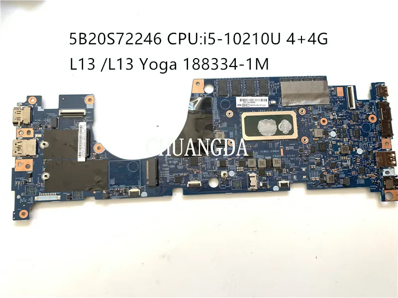 5B20S72246 CPU:i5-10210U 4+4G for Thinkpad L13 /L13 Yoga Laptop Motherboard mainboard 188334-1M tested full 100%