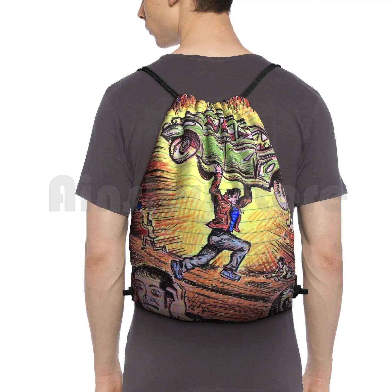 

Smallville Backpack Drawstring Bag Riding Climbing Gym Bag Smallville Hero Comics Superhero Canada Vancouver Tom Welling Man