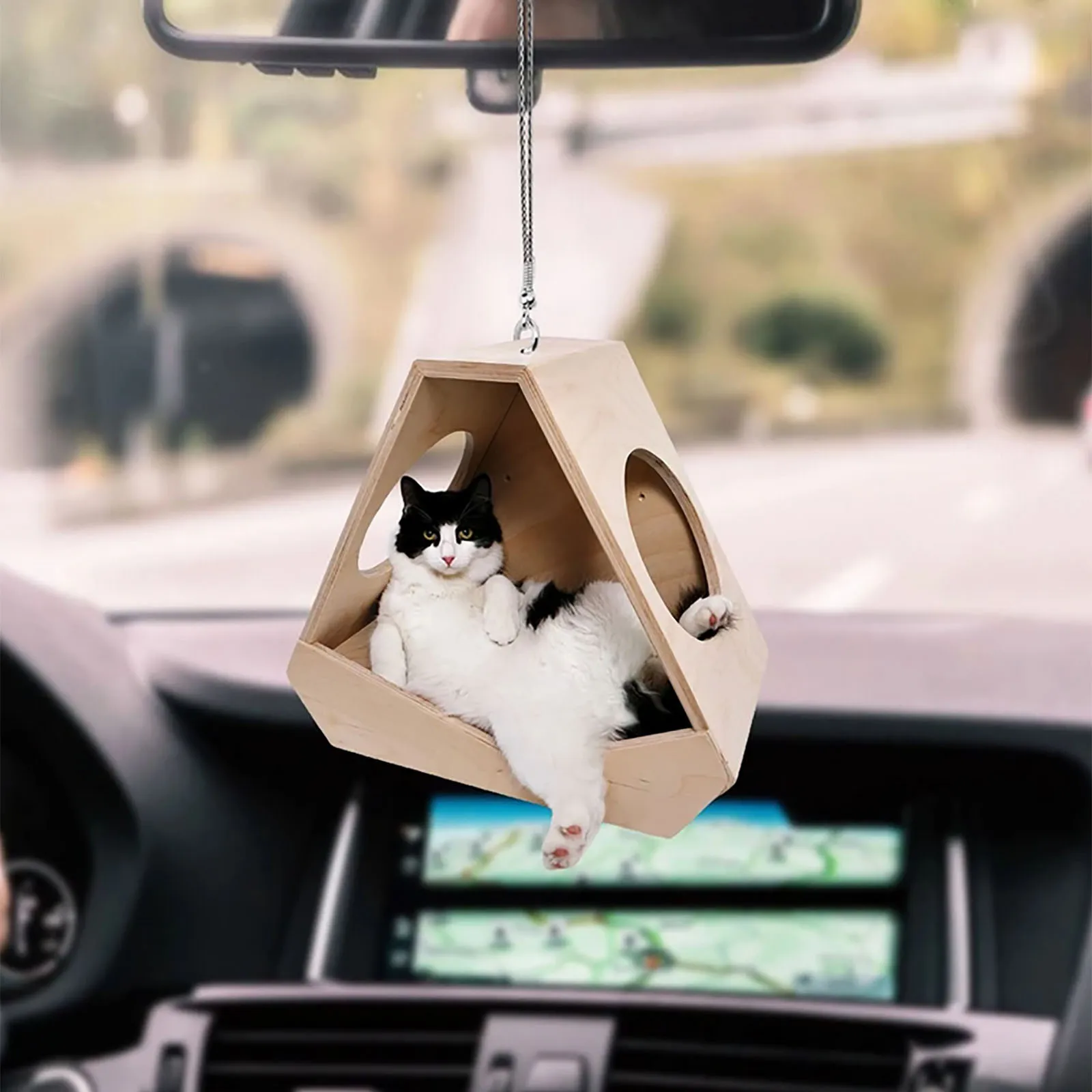 Cute Flying Cat Creative Car Backpack Hanging Decorations Ornament Keychain Interior Decor Home Room Decor Accessories