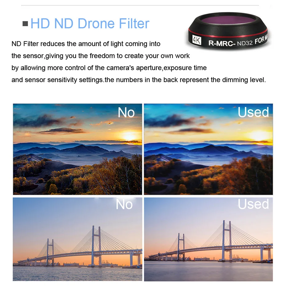 بدون طيار تصفية ل DJI Mavic برو CPL UV ستار ND 4 8 16 32 عدسة مرشحات مجموعة ل Mavic برو كاميرا ذات محورين اكسسوارات 4K عدسة تصفية