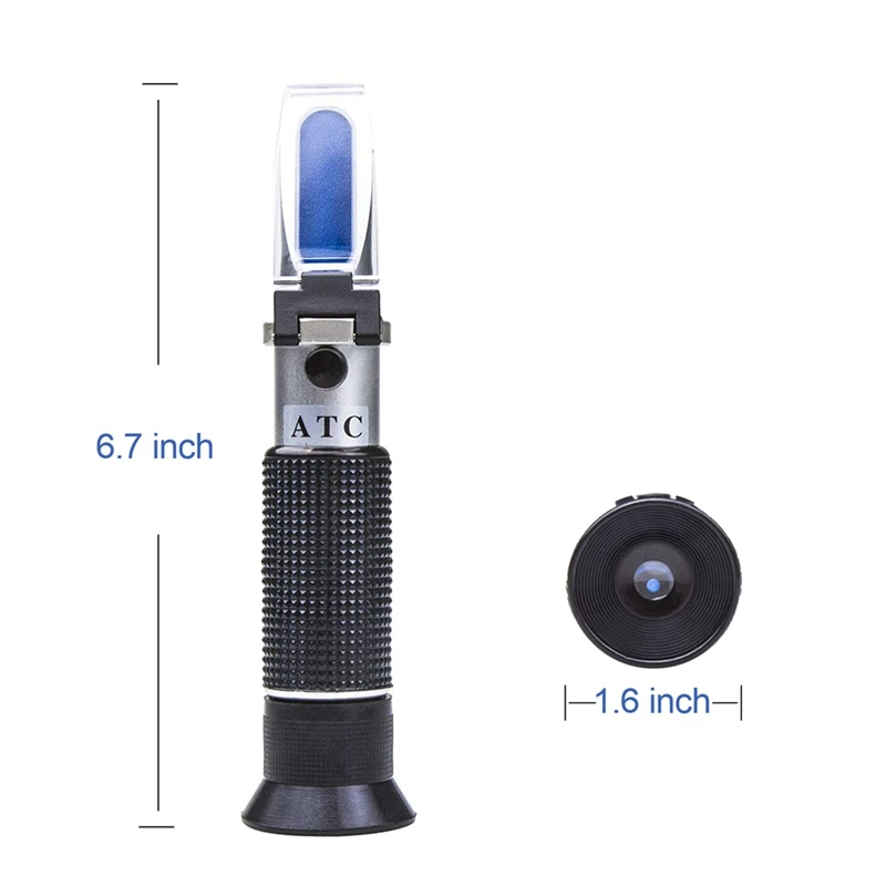 Handheld Antifreez Refractometer Freezing Point Urea Adblue Battery Fluid Glass Water Tester Tool 4 IN 1 With ATC