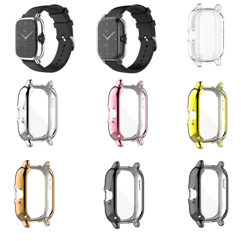 Full Coverage Protective Cover For Amaz-fit GTS 2 Plating TPU Case For -Huami -Amazfit GTS2 Smartwatch Protector Frame