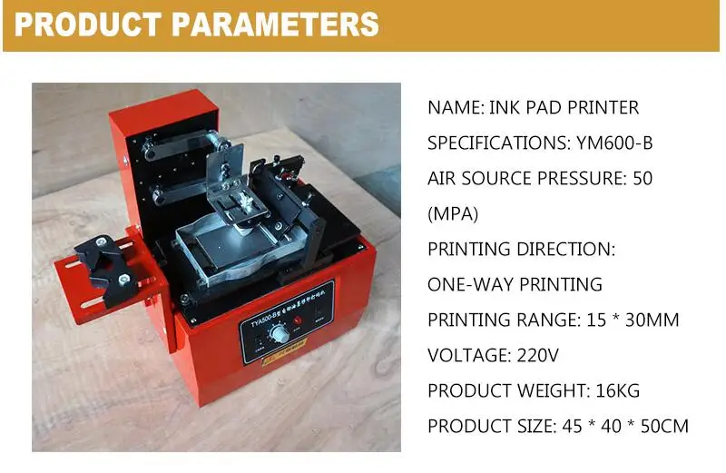 Milieu Desktop Elektrische Pad Printer Ronde Pad Drukmachine Inkt Printer Warmte Drukmachine YM600-B