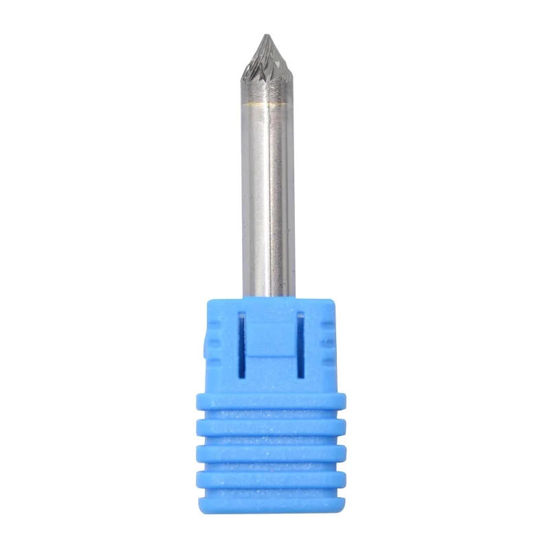 

SJ-1 Tungsten Carbide Burr Rotary File 60 degree Cone Shape Double Cut with 1/4''Shank for Die Grinder Drill Bit