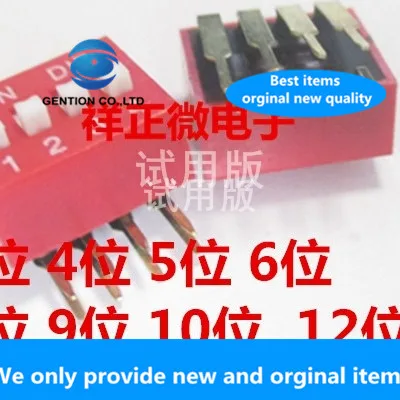 

10pcs 100% orginal new real stock DA-06-V 6-position side dial DIP switch 6P key type bent foot 2.54mm