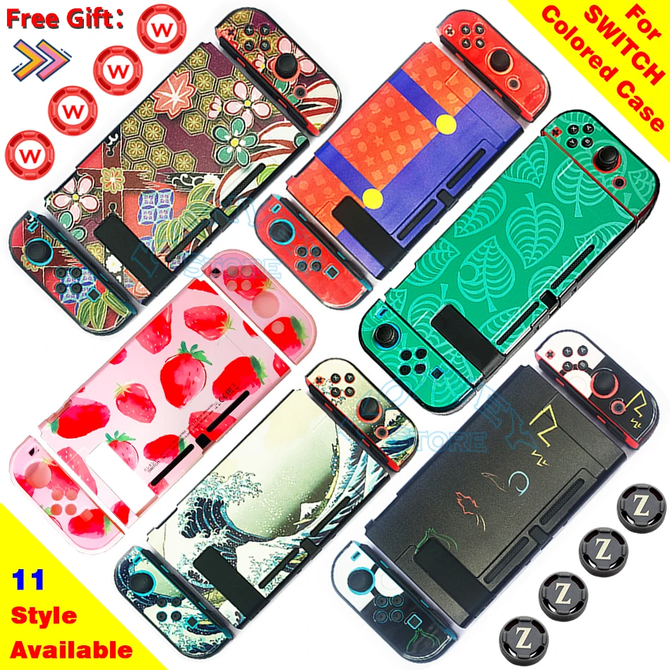 For Nintend Switch Accessories Protect PC Hard Case Cover NS Colored Shell Skin for Nintendo Switch Console Direct Docking