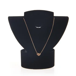 Brand New Folding Velvet Jewelry Necklace Bust Earring Display Holder Stand Rack Show Case Black white Jewelry Display Rack
