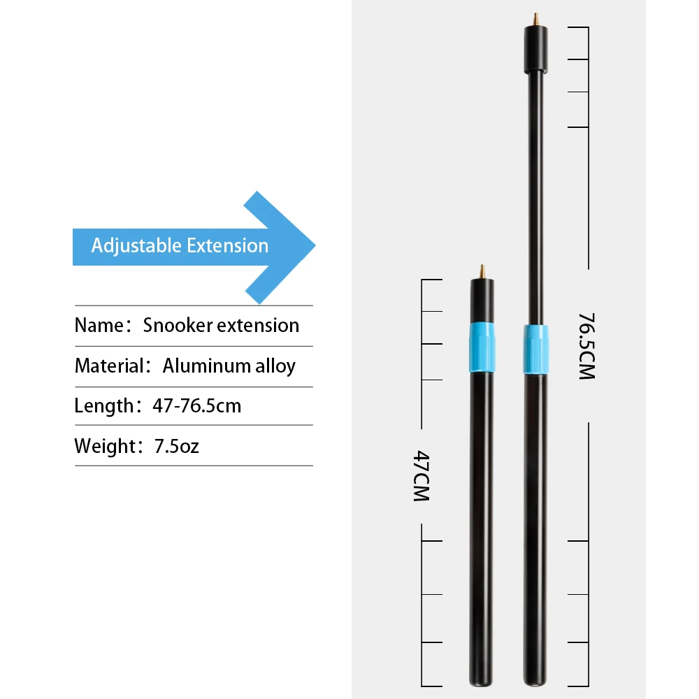 Long Snooker Extension for Billiards, Aluminum Slloy Material, Durable Cue Extender, High Quality  Billiards Accessories