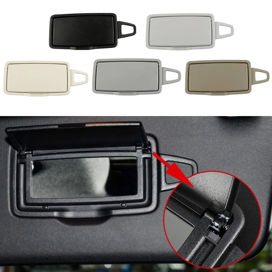 Sun Shade Visor Makeup Cosmetic Mirror Cover For Mercedes Benz ML GL GLE Class W166 W292 Beige Grey Black