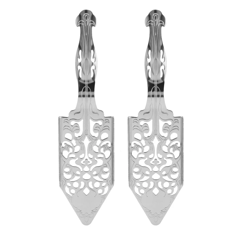 2 Pieces Absinthe Spoons, Stainless Steel Absinthe Cocktails Spoon Making Kit Gothic Absinthe Fountain Spoon Dripper