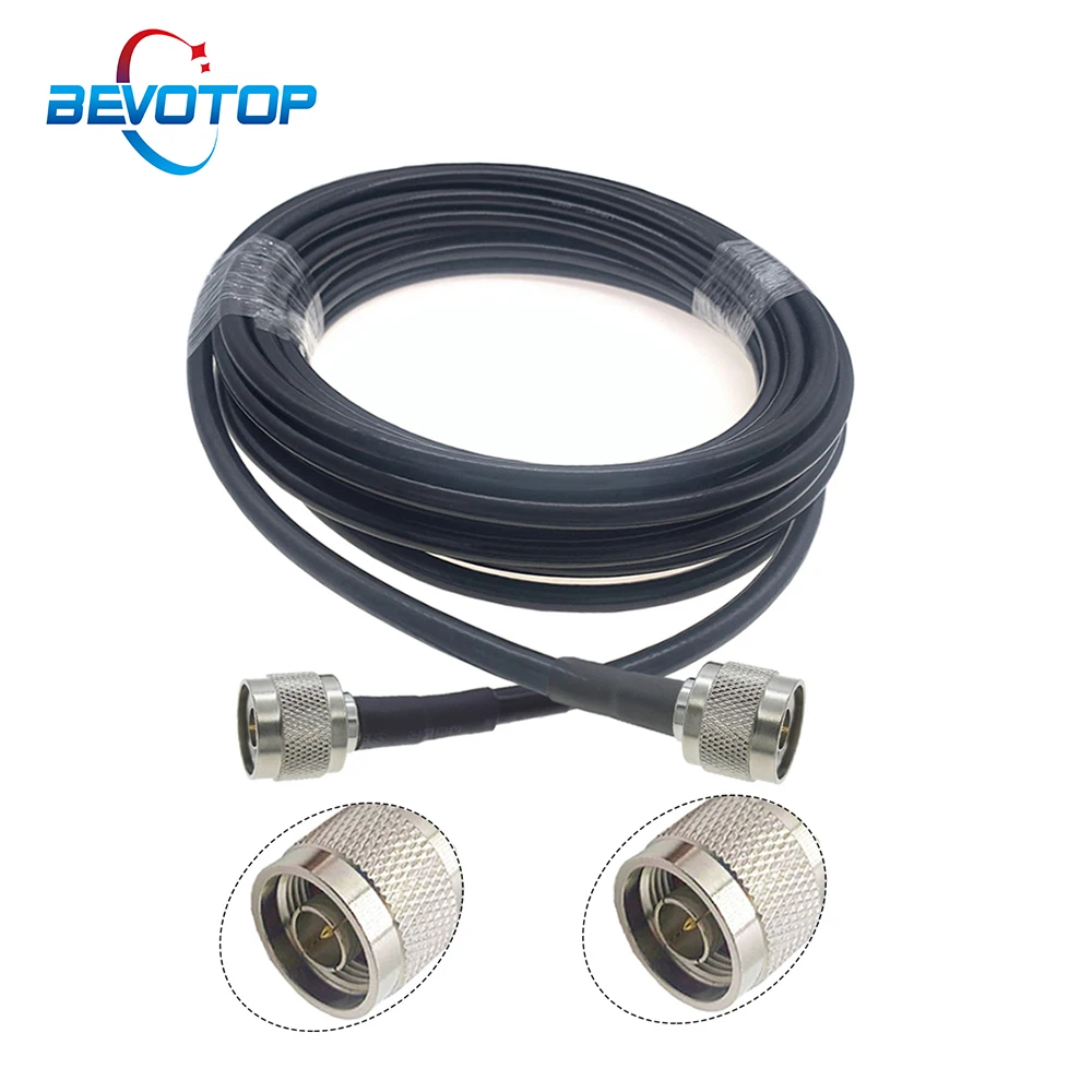 

BEVOTOP LMR240 50-4 Cable N Male to N Male Plug RF Coaxial Pigtail Jumper 4G 5G LTE Extension Cord RF Adapter Wire 50CM~50M