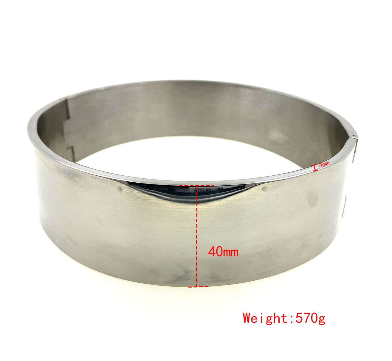 height 40mm polished stainless steel slave locking collar choker necklace fetish wear torque with bondage restraints set chokker