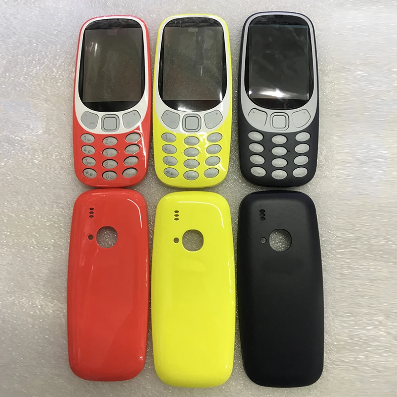 ZUGZUC New Complete Housing For Nokia 3310 Full Housing Back Case + Face Frame + Keyboard + Logo