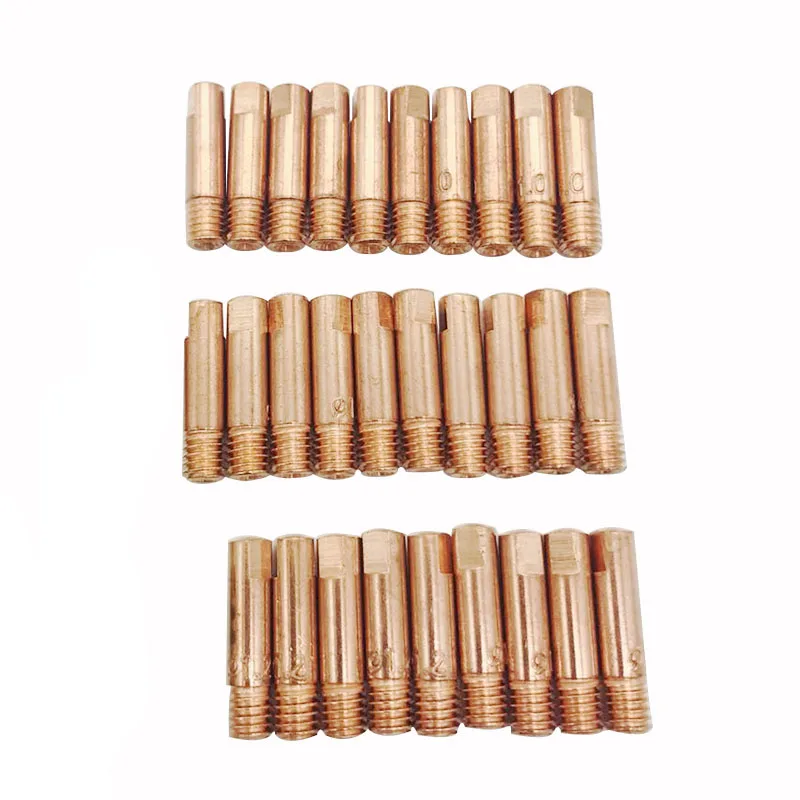 Welding Torch Contact Tip Gas Nozzle MB-15AK M6*25mm Welding Torch Contact Tip Gas Nozzle10pcs 0.8/1.0/1.2mm