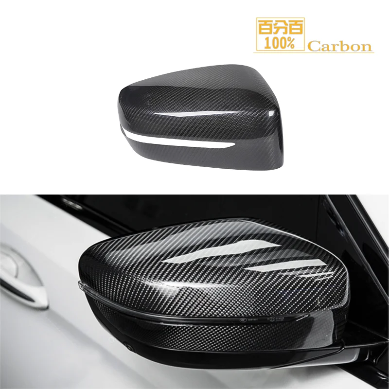 

100% Real Dry Carbon Fiber Rearview Mirror Cover Add on Type For 5 Series G30 RHD only