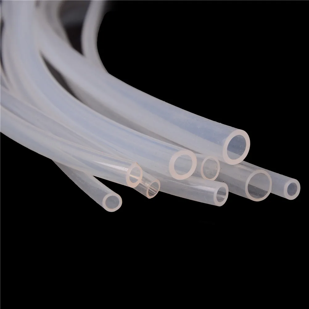 1Meter  5x7mm 5x8mm 6x8mm 6x9mm 8x10mm Food Grade Transparent Silicone Rubber Hose Flexible Silicone Tube Air Pump Line For Fish